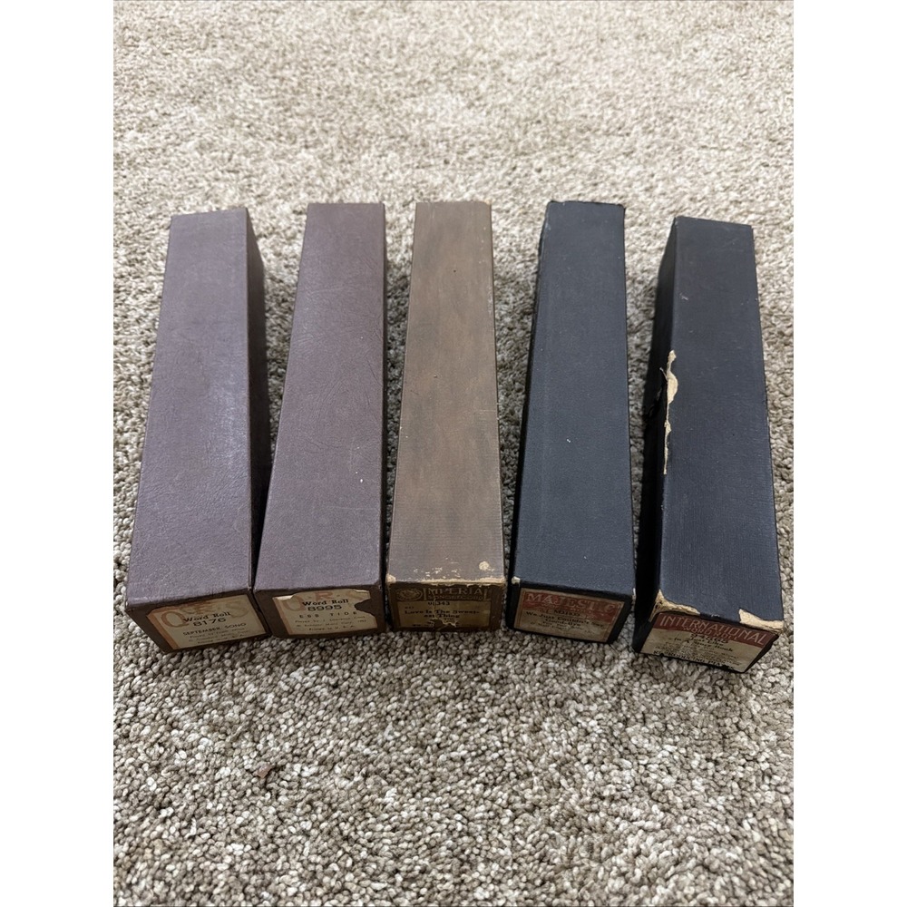 Vintage QRS,Imperial & International Player Piano Word Rolls. Lot Of 5. See Pocs